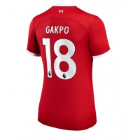 Fotballdrakt Dame Liverpool Cody Gakpo #18 Hjemmedrakt 2023-24 Kortermet